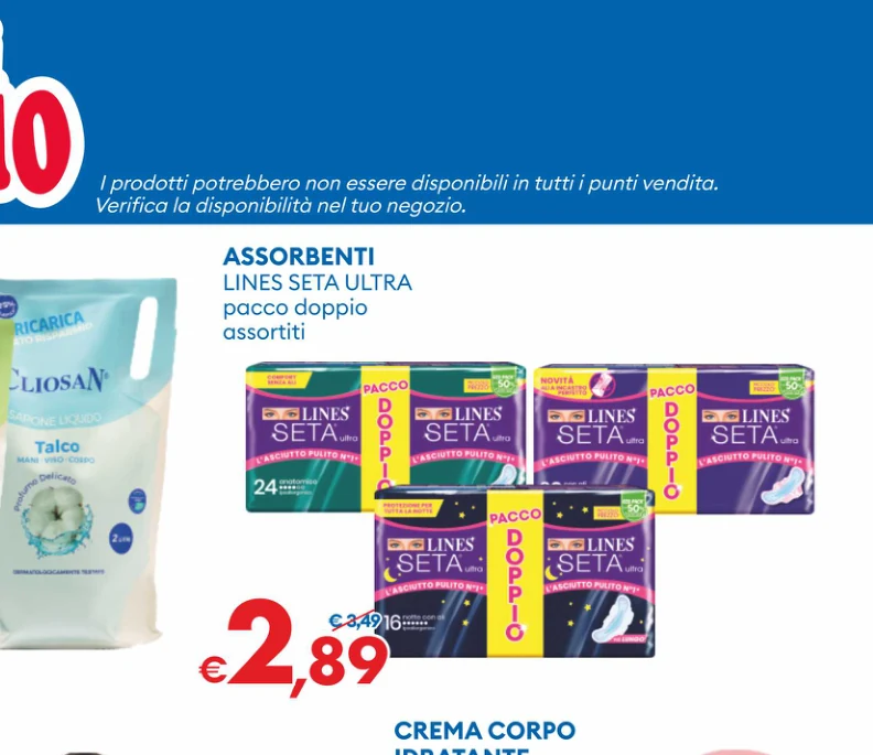 ASSORBENTI LINES SETAULTRA pacco doppio RICARICA assortiti