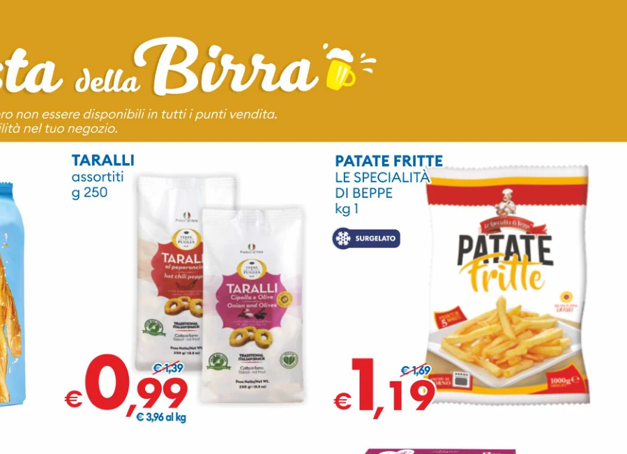TARALLI PATATEFRITTE assortiti LESPECIALITA DIBEPPE