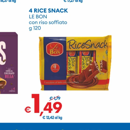 4RICESNACK con riso soffiato g 120 - Le Bon