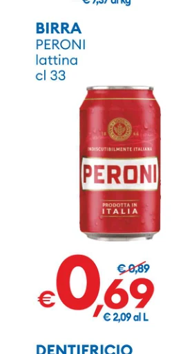 BIRRA PANECIOC PERONI KINDER g 290