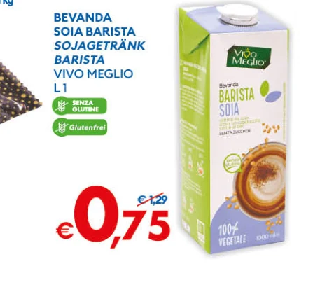 BEVANDA SOIABARISTA SOJAGETRANK BARISTA VIVOMEGLIO