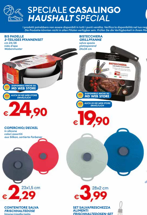 Die Produkte konnten nicht in allen Filialen verfugbar sein. Prufen Sie die Verfugbarkeit in ihrem Markt. BIS PADELLE BISTECCHIERA 2-TEILIGESPFANNENSET GRILLPFANNE