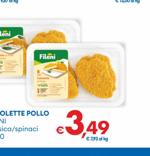 COTOLETTEPOLLO FILENI classica/spinaci g 440