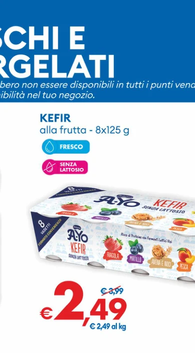 KEFIR alla frutta - 8x125 g