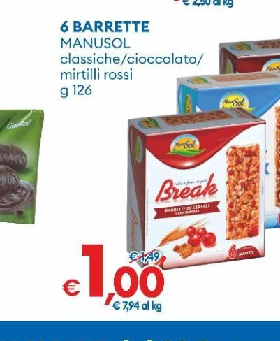 6BARRETTE mirtilli rossi g 126