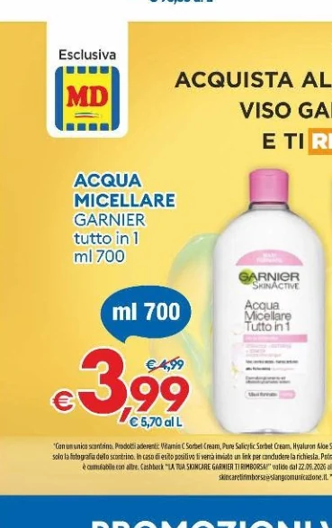 ACQUA MICELLARE GARNIER ml 700