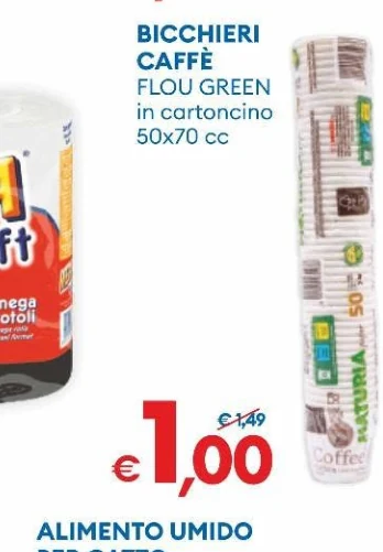 BICCHIERI CAFFE FLOUGREEN in cartoncino