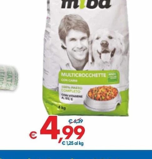 CROCCHETTE CANE MIBA pasto completo con carne kg 4