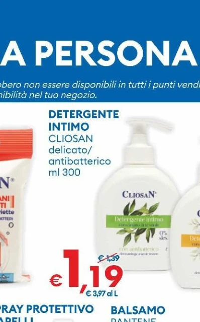 DETERGENTE INTIMO CLIOSAN delicato/