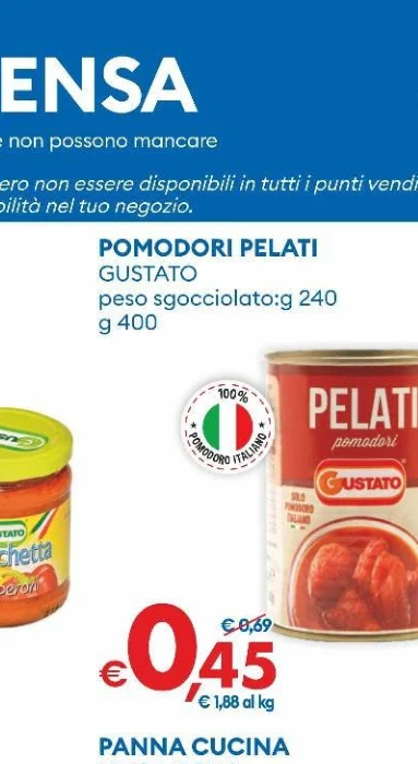 POMODORIPELATI GUSTATO pesosgocciolato:g240 g400
