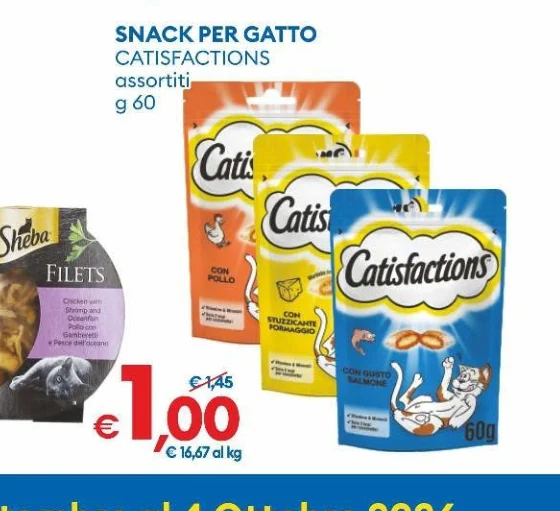 SNACKPERGATTO CATISFACTIONS assortiti g 60