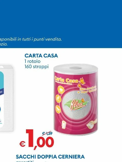CARTACASA 1 rotolo 160 strappi
