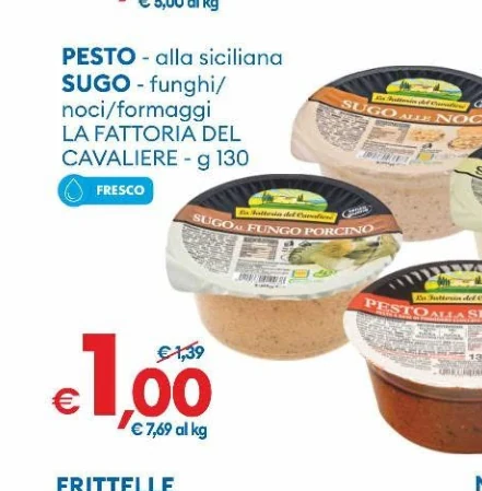 PESTO-allasiciliana SUGO-funghi/ noci/formaggi CAVALIERE-g130