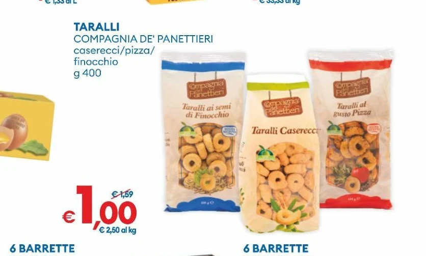 TARALLI COMPAGNIADE'PANETTIERI caserecci/pizza/ finocchio