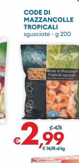CODEDI MAZZANCOLLE TROPICALI sgusciate-g200