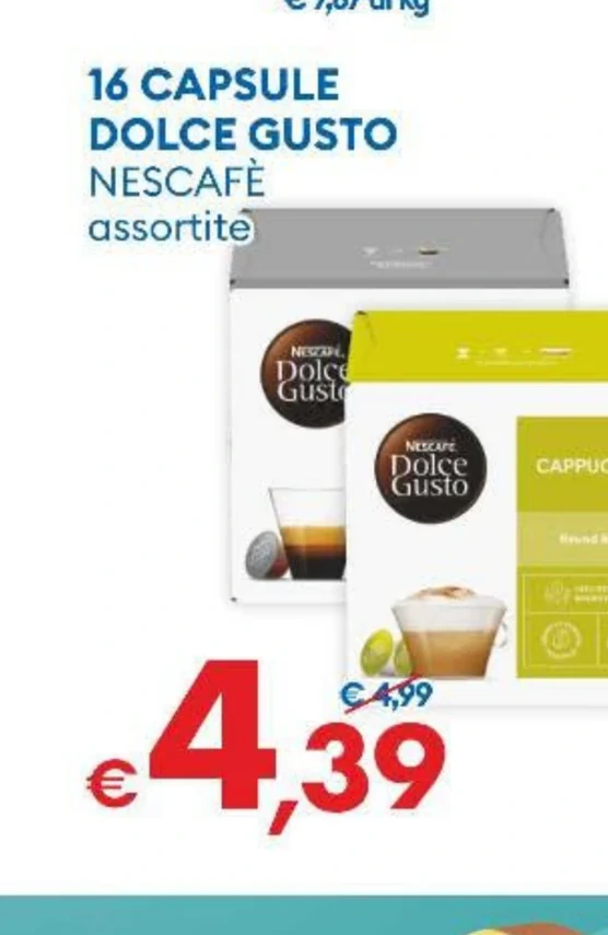 16 CAPSULE DOLCE GUSTO NESCAFÉ assortite