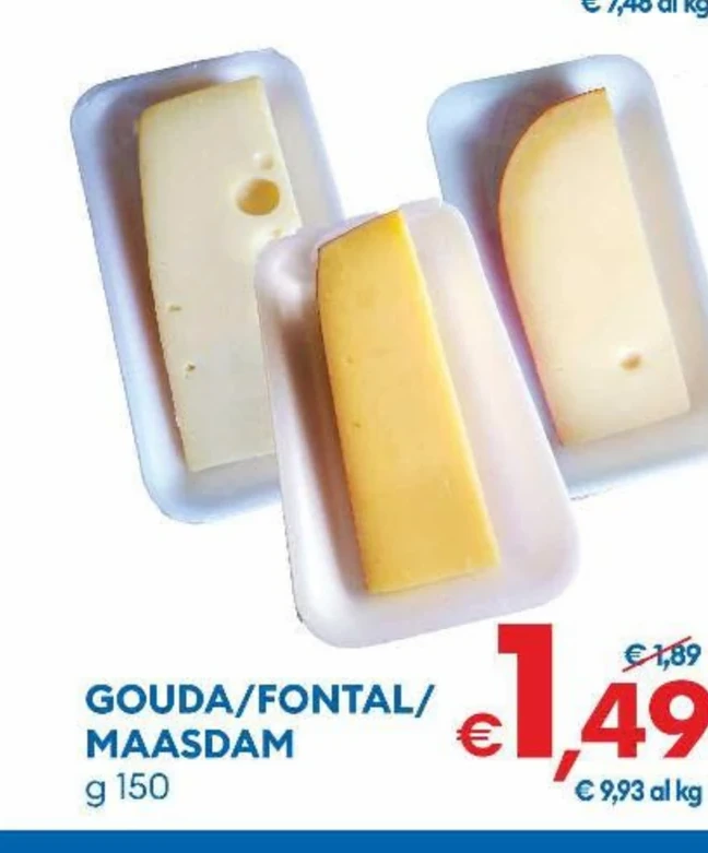 GOUDA, FONTAL O MAASDAM g 150
