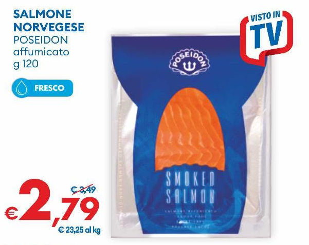 SALMONE NORVEGESE affumicato g 120 - POSEIDON
