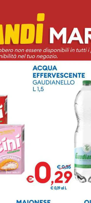 ACQUA EFFERVESCENTE GAUDIANELLO L1,5