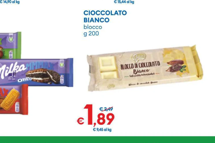 CIOCCOLATO BIANCO blocco g 200