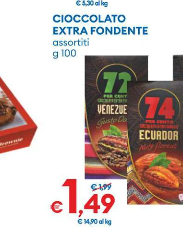 CIOCCOLATO EXTRAFONDENTE assortiti