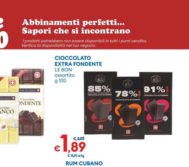 CIOCCOLATO EXTRAFONDENTE assortito g 100 - Le Bon