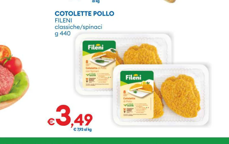 COTOLETTEPOLLO FILENI classiche/spinaci g 440