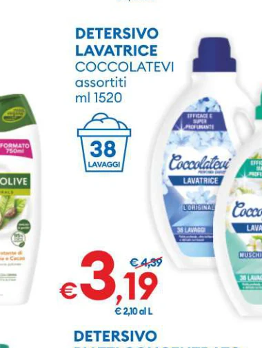 DETERSIVO LAVATRICE COCCOLATEVI assortiti ml1520