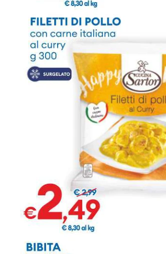 FILETTIDIPOLLO con carne italiana al curry