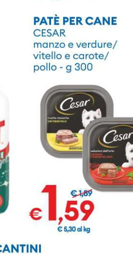 PATEPERCANE CESAR manzoeverdure/ vitelloecarote/