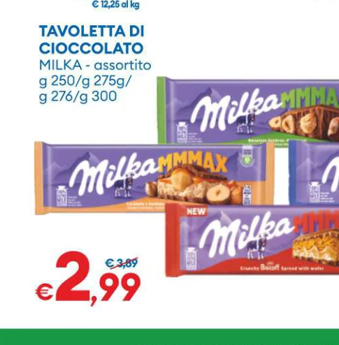 TAVOLETTADI CIOCCOLATO MILKA-assortito g 250/g 275g/ g276/g300
