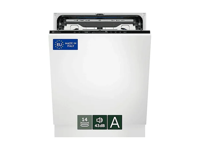 LAVASTOVIGLIE INCASSO Pannello frontale non in dotazione EES68600L, Programmi 8, Dimensioni: L 59,6 cm, A 81,8 cm, P 56 cm, Rumorosità 43 dB(A), Consumo di acqua 10,9 l, Bianco, Classe A - ELECTROLUX