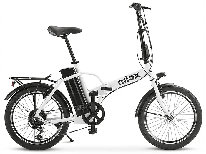 Bicicletta Elettrica Citibike Pieghevole J1 Pro bianco, ruote da 20",velocità max 25 Km/h, motore 250W, autonomia fino a 40Km, batteria da 8000mAh - NILOX