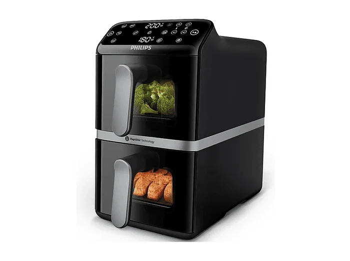 Airfryer Verticale Serie 4000 da 10L NA461/00 FRIGGITRICE AD ARIA, capacità 10 l, Max potenza 2750 W, 6 programmi, da 40 °C a 200 °C, Nero - PHILIPS