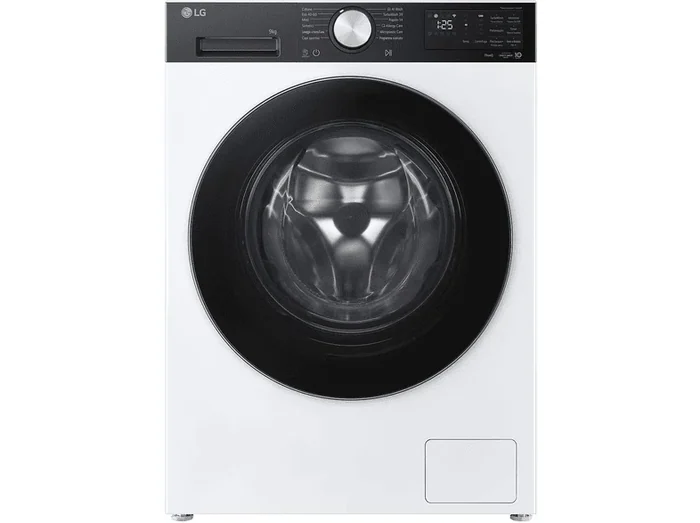 F2NX50S9TKC LAVATRICE SLIM, Caricamento frontale, 9 kg, 12 programmi, Profondità 47,5 cm, Giri 1200 rpm, Bianco + pannello nero, livello rumorosità centrifuga 71 dB(A), Classe A - LG