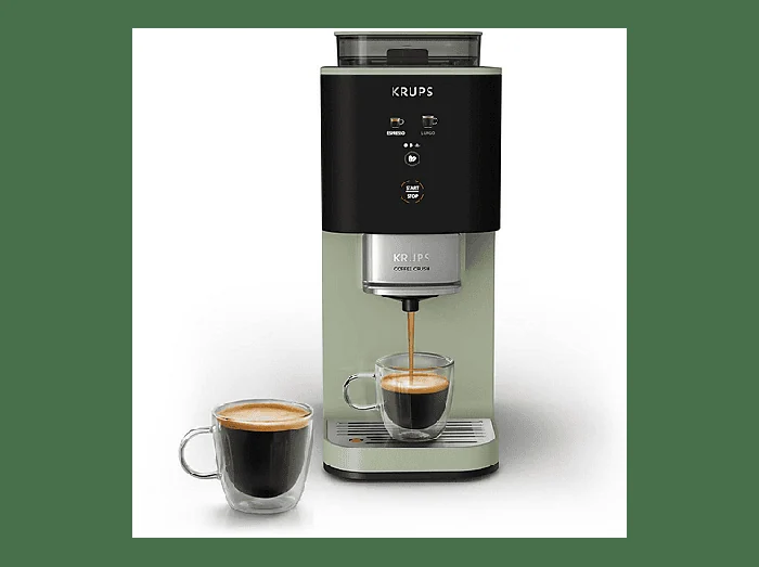 MACCHINA CAFFÈ AUTOMATICA Coffee Crush SA401L, Compatibile con Grani e macinato, Pressione pompa 15 bar, Potenza 1370 W, Serbatoio acqua 1,8 l, Disattivazione automatica, Lichen - KRUPS