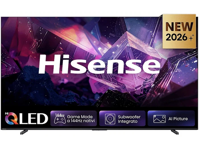 100E7S PRO TV QLED, SMART TV, 100 ", QLED, Processore Quad Core MT9618, Classe E - HISENSE