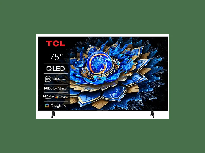 75T69C, Smart TV QLED 75”, Direct LED TV, 4K HDR TV, Powered by Google TV (Dolby Vision & Atmos, Motion clarity, compatible with Google Assistant & Alexa) - TCL