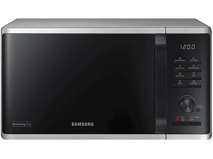 MICROONDE + GRILL MG23K3515AS, capacità 23 l, potenza microonde max 800 W, Funzione grill, Potenza grill 1100 W, Funzione inverter, 6 livelli di potenza, Silver - SAMSUNG
