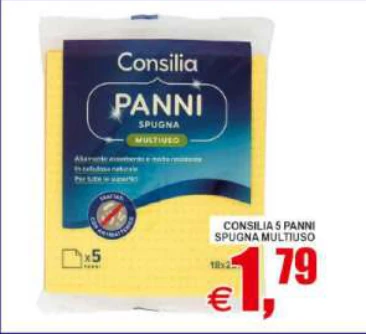 5 panni spugna multiuso