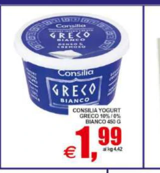 Yogurt greco 10%/0% bianco