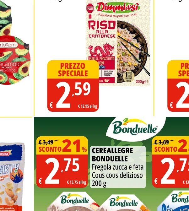 CEREALLEGRE BONDUELLE Fregola zucca e feta Cous cous delizioso 200 g