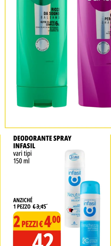 DEODORANTE SPRAY INFASIL vari tipi 150 ml