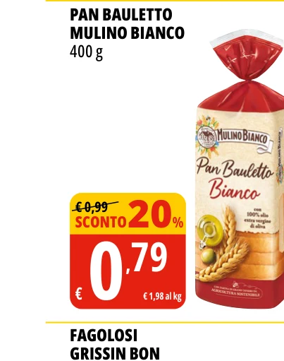 PAN BAULETTO MULINO BIANCO 400 g