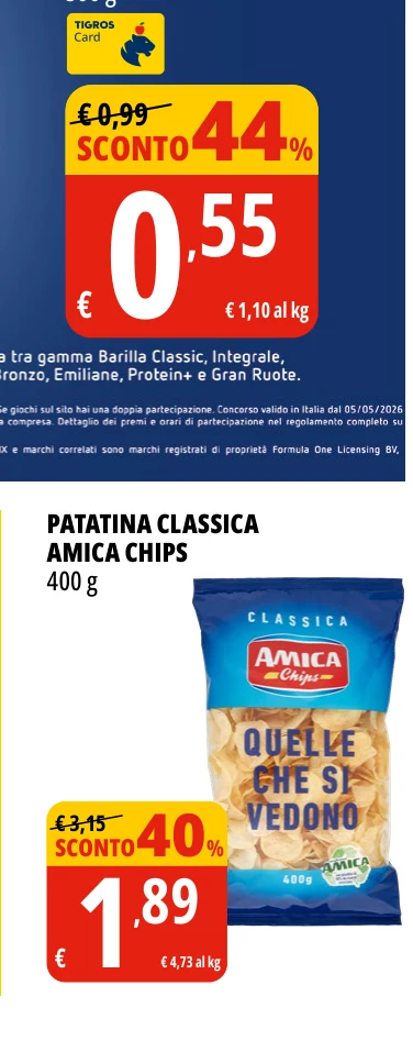 PATATINA CLASSICA AMICA CHIPS 400 g