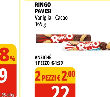RINGO PAVESI Vaniglia - Cacao 165 g
