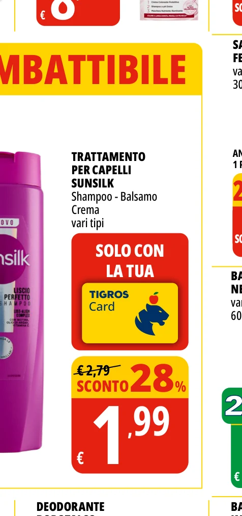 TRATTAMENTO PER CAPELLI SUNSILK Shampoo - Balsamo Crema vari tipi