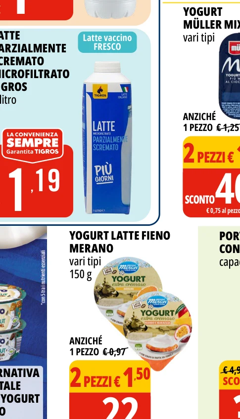 YOGURT LATTE FIENO MERANO vari tipi 150 g