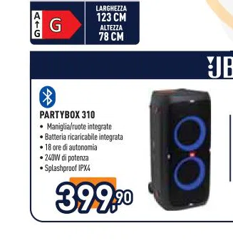 JBL 240Wdipotenza SplashproofIPX4