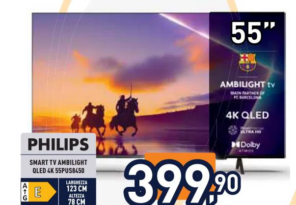 Philips SMARTTVAMBILIGHT 4KQLED QLED4K55PUS8450